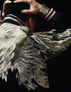 Chaquetas de Lujo Sukajan con Diseño de Criaturas Legendarias, Hechas a Medida en Fábrica, de Lona y Forro Polar, Transpirables y de Secado Rápido para Hombre - Product Image 3