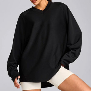Oferta Especial 2026: Prenda Deportiva para Mujer, Holgada, con Puños Acanalados, Color Sólido, Ligera, Tejida en Spandex/Algodón, de Secado Rápido - Product Image 3