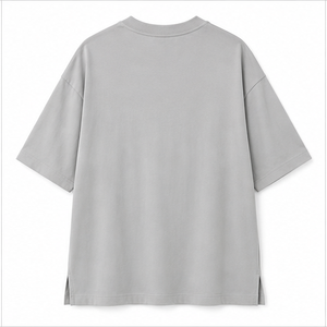 Custom Silver Grey Cotton <b>Modal</b> Athletic Mens Oversized Short Sleeve <b>T</b>-<b>Shirt</b> MTS-OVR-0045 - Product Image 2