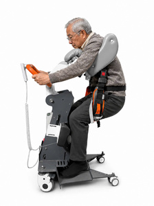 Personal Mobility Lift <b>Chair</b> Bathroom Safety Transfer Seat with Safety Harness <b>Orange</b> Handle for Elderly Care - Product Image 2