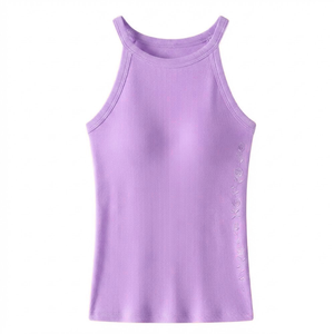 High Quality Womens Sleeveless Tank <b>Top</b> Sexy Cotton Knitted Workout Fitness with Strapless Quick Dry Breathable - Product Image 4