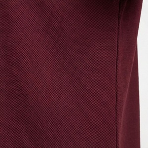 Polo en piqué à manches courtes pour homme, couleur bordeaux, décontracté, respirant, coupe classique, design tricoté uni - Product Image 6