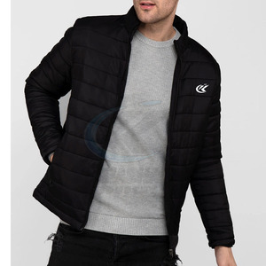 Best Quality <b>Waterproof</b> Custom Made Puffer <b>Jackets</b> for Plus Size Adults with Stand Collar and Front Logo <b>Long</b> Sleeves - Product Image 3