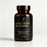 Complément pulmonaire haute puissance pour adultes OEM, vitamine C et D, soutien à la purification respiratoire, santé des bronches, capsules d'extrait naturel de molène