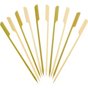 100-Pack 7 Inch Bamboo <b>Toothpicks</b> Wooden Paddle Picks for Cocktails Grilling Appetizers Fruits Barbeque Sa - Product Image 1