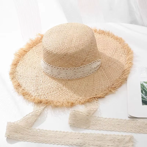 Sombrero de Paja de Ala Ancha de Alta Calidad para Mujer, Ligero, Transpirable, para Playa, Viajes, Verano, Protección Solar - Product Image 2