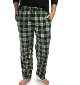 Pantalones de Pijama Personalizados para Hombre, de Felpa, a Cuadros, Rojos, de Franela Técnica - Product Image 3