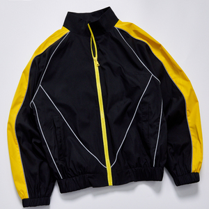 Men's Nylon <b>Tracksuits</b> OEM Windbreaker Nylon <b>Polyester</b> <b>Tracksuit</b> WIth Reflective Piping Custom Lightweight Joggers Set - Product Image 5