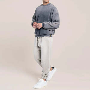 Sudaderas Personalizadas Vintage con Efecto Desgastado por el Sol, Lavado Ácido, Tejido Sólido, Forradas, 100% Algodón Francés, Cuello Redondo para Hombre, Unisex - Product Image 3