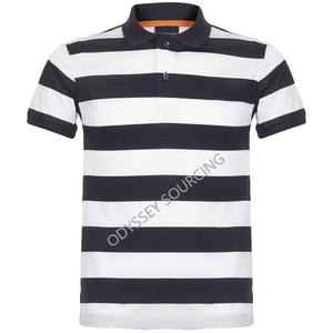 Tejido de punto de algodón 100% orgánico de alta calidad, hecho en Bangladesh, ecológico, de secado rápido, transpirable, con logotipo personalizado, informal, para exteriores, a rayas. - Product Image 5