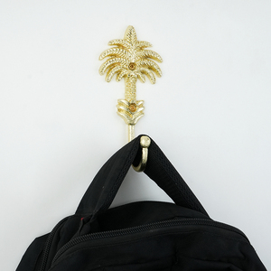 Handmade Golden Iron Palm Tree <b>Wall</b> <b>Hook</b> Metal Coat Hanger Single <b>Hook</b> for Bags Clothes Heavy Duty <b>Wall</b> <b>Hooks</b> - Product Image 1