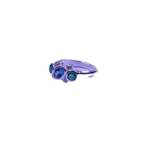 Wedding Wear <b>925</b> Sterling <b>Silver</b> Tourmaline Mossonite Gemstone <b>Silver</b> Plated Jewelry Women Wear Classic <b>Ring</b> - Product Image 2