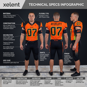 Uniformes de Fútbol Americano Personalizados para Hombre, Malla de Poliéster Cordura, Corte Profesional, Ropa Deportiva Personalizable para Equipos - Product Image 5