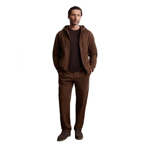 Conjunto de sudadera y pantalones deportivos de forro polar para hombre, corte regular, personalizado, estilo urbano, con logo personalizado. - Product Image 1