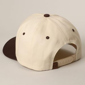 Casquette de baseball unisexe 6 panneaux, visière courbée, broderie 3D lettre Texas, couronne kaki, bord marron - Product Image 3