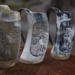 Nouvelle Tasse à Boire en Corne de Buffle de Style Religieux Écologique, Artisanale, Polie, Personnalisable, Décoration d'Intérieur - Product Image 5