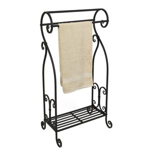Toallero industrial de hierro con marco metálico de acabado mate para baño, lavadero e interiores inspirados en el spa - Product Image 1