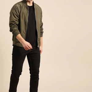 Chaquetas Bomber de Seda Satinada de Color Liso y Elegante para Hombre, Ropa Deportiva y de Moda Urbana - Product Image 5