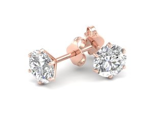 REYES Factory Direct Sale 925 Sterling Silver Round Cut 2.6 Carat Moissanite <b>Stud</b> <b>Earrings</b> Minimalist <b>Fine</b> Jewelry For Women - Product Image 5