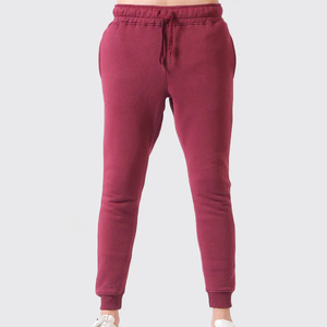 Conjunto Deportivo Unisex de Verano Color Granate, Sudadera de Cuello Redondo y Pantalones, Color Sólido, Ropa Deportiva Informal, Manga Larga, Cintura Elástica, Corte Ajustado - Product Image 3