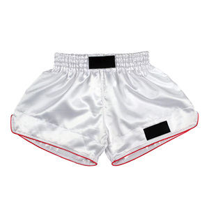 Shorts en satin haute performance et colorés pour les séances de Muay Thai en salle, avec ceinture élastique, shorts de Muay Thai sublimés - Product Image 1