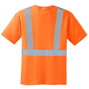 <b>Hi</b> <b>Vis</b> Yellow Safety <b>T</b>-<b>Shirt</b> Men's High Visibility Workwear Polyester Reflective Stripes for Construction Industrial Use - Product Image 3