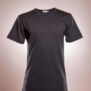 T-shirt pour homme à col montant, style coréen, coupe ample, tissu épais, esthétique urbaine, uni et vierge - Product Image 2