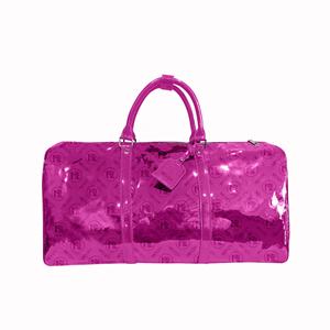 Sac de voyage à roulettes en PU imperméable, grande capacité, sac de rangement de voyage extérieur tendance - Product Image 5