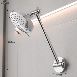Brazo <span class=keywords><strong>de</strong></span> Ducha Ajustable <span class=keywords><strong>de</strong></span> Pared Certificado, Multidireccional, con Cabezal <span class=keywords><strong>de</strong></span> Ducha Multifunción, Ahorro <span class=keywords><strong>de</strong></span> <span class=keywords><strong>Agua</strong></span> PVD - Product Image 4
