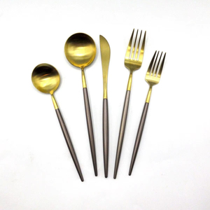 Ensemble de couverts en or de qualité supérieure pour restaurants, location de mariage, vente en gros, exportation - Product Image 1