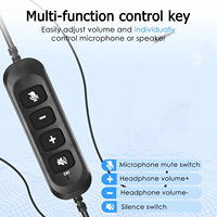 Casque filaire professionnel avec microphone, ligne USB, contrôle du volume, pour PC, directement de l'usine