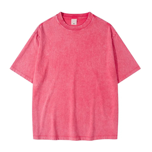 Custom Printed Acid Wash Oversized T Shirt Vintage Distressed Cotton Unisex Tee - Product Image 4