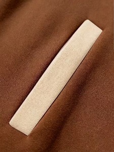 Men's Brown Varsity Jacket Cotton Polyester Blend Casual Turn-down Collar Regular Fit Autumn Streetwear Solid Color <b>Button</b> - Product Image 4