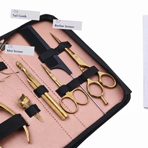 Salon Hair Extension Tools Kit Micro Bead Removal Plier Microlink Hook Tool Weft <b>Sew</b> In Needle Tail Comb Sectioning Clips - Product Image 5