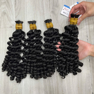 Wholesale Price 100% Vietnamese Human Hair Steam Curly Bulk No <b>Tangle</b> No Shedding Ready To Ship Full Cuticle Aligned - Product Image 4
