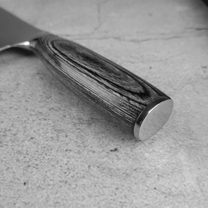 Couteau à hacher artisanal en acier Damas forgé sur mesure avec manche en bois, écologique, lame de 6 à 7,9 pouces, ambidextre - Product Image 2