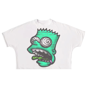 T-shirt ajusté de haute qualité, coupe ample et épaisse, 100 % coton, imprimé DTG, motif dessin animé, coupe courte et carrée - Product Image 1