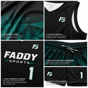 Ensemble d'uniformes de basketball personnalisés par sublimation, maillot et short respirants en mesh à séchage rapide pour hommes et jeunes, tenue de sport pour entraînement d'équipe - Product Image 4