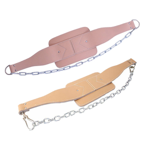New Arrival Latest Design Leather Weightlifting <b>Belt</b> Hot Selling Weightlifting Dip <b>Belt</b> With Strong Steel Chain - Product Image 5