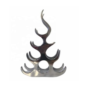 Estante para botellas de vino de pie plateado de gran venta, estante para vino de diseño único de aluminio sólido, soporte de almacenamiento, soportes para almacenamiento - Product Image 1