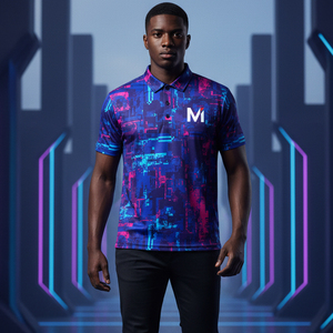 Polo sublimé écologique avec logo personnalisé, respirant, en polyester, pour homme, vêtements de sport, performance, polo de golf imprimé - Product Image 6