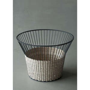 Panier à boissons décoratif pour la maison multi-rangements à usage intérieur Paniers cylindriques en fil de fer Conteneur et poubelle multifonctionnels - Product Image 5