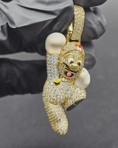 Colgante de Plata 925 con Diamante Moissanite VVS, Personajes de Dibujos Animados, Joyería Fina, Colgante Personalizado de Hip Hop, Joyería de Moda para Raperos - Product Image 1