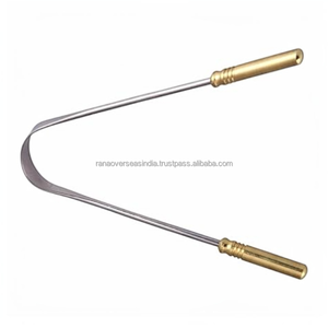 Limpiador de Lengua en Forma de U de Acero Inoxidable con Mango de Metal Dorado, Raspador Bucal Reutilizable para la Limpieza Diaria de la Lengua - Product Image 3