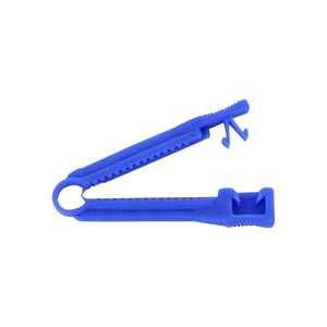 Pince à cordon ombilical réutilisable Crystal Hygiene bleue avec bande de fixation pour nourrissons, usage médical hospitalier, certifiée CE, en acier inoxydable - Product Image 3