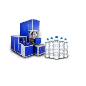 เครื่องขึ้นรูปขวดพลาสติก PET กึ่งอัตโนมัติที่เชื่อถือได้ สำหรับการผลิตขวดน้ำพลาสติก ระบบอุปกรณ์การผลิตอุตสาหกรรม - Product Image 3