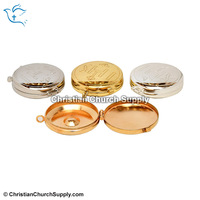 Pyx en laiton gravé IHS |   Pyx de communion en or et argent pour les hosties eucharistiques – Export Corporation