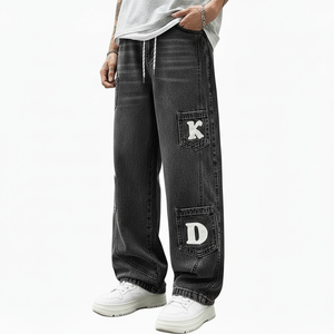 Pantalones Vaqueros de Mezclilla Personalizados para Hombre, Corte Recto Vintage, Calidad Premium, Estilo Casual, Jeans de Moda al por Mayor - Product Image 4