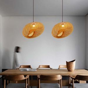 Handmade Bamboo Lamps Ovule Natural Woven Pendant <b>Light</b> Eco Friendly Bamboo Lighting Fixture OEM Supplier Vietnam - Product Image 2