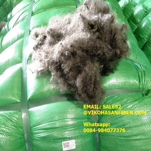 Haute qualité 15D HS marron Vikohasan OEKO-TEX fibre de polyester discontinue certifiée GRS recyclé 15 deniers filature siliconée - Product Image 6